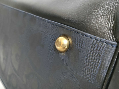 Dior Trotter Dior Trotter Leather Boston Bag Navy Boston Bag