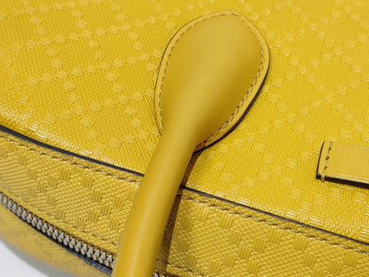 GUCCI ID-Gucci Diamante Leather Hand Bag Yellow 354332 Handbag