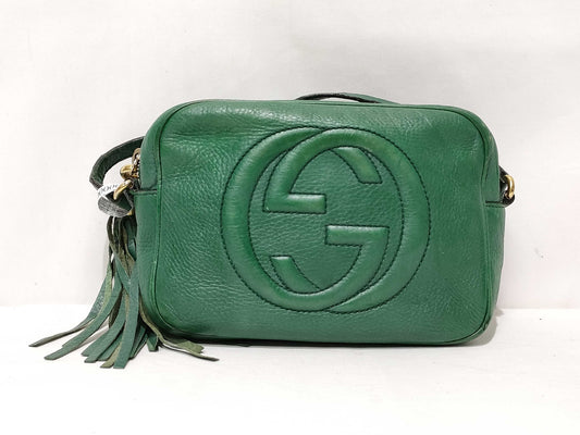 GUCCI ID-Gucci Soho Leather Shoulder Bag Green 308364 Shoulder Bag