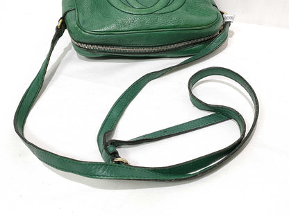 GUCCI ID-Gucci Soho Leather Shoulder Bag Green 308364 Shoulder Bag