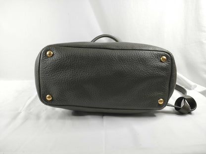 PRADA SG-Prada Vitello Daino Leather 2way handbag Grey BN2435 handbag