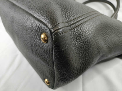 PRADA SG-Prada Vitello Daino Leather 2way handbag Grey BN2435 handbag