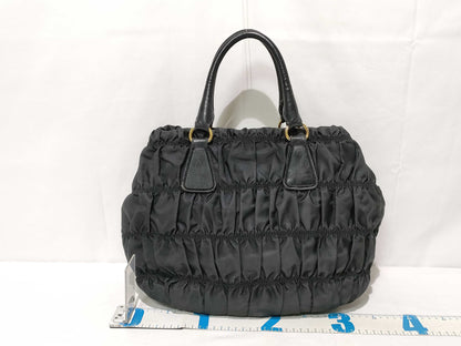 PRADA Nylon SG-Prada Tessuto nylon x leather 2 Way Handbag Black BN1336 Handbag