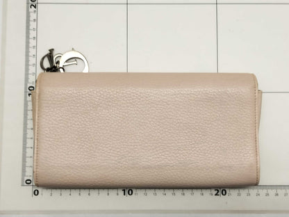 Dior SG-Christian Dior Montaigne Leather Chain Wallet pink wallet