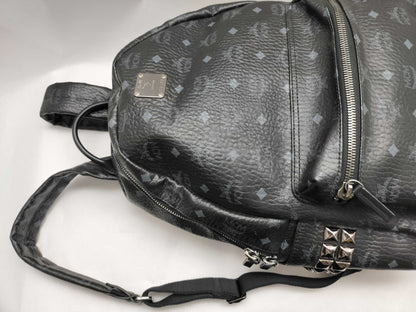 MCM SG-MCM Visetos leather x studs Backpack Black Rucksack