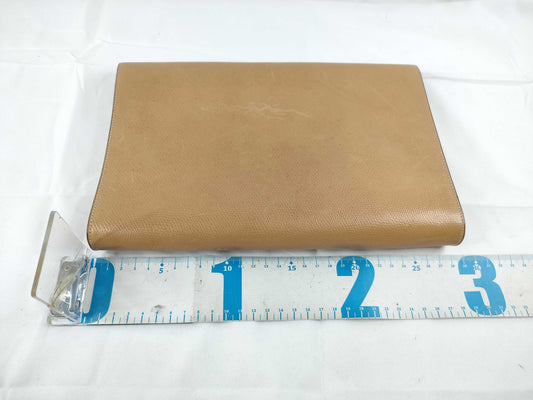 Delbo Leather Clutch Bag Brown Clutch Bag