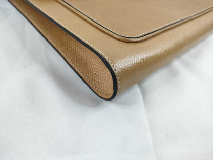 Delbo Leather Clutch Bag Brown Clutch Bag