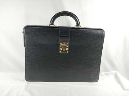 LOUIS VUITTON Epi Vuitton Epi Serviette Fermoir M54352 Serial Blur Business Bag