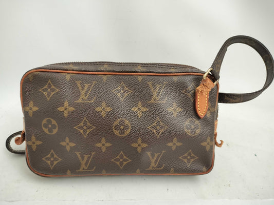 LOUIS VUITTON Monogram Vuitton Monogram Pochette Marley Bandriere M51828 Brown SL0978 Shoulder Bag