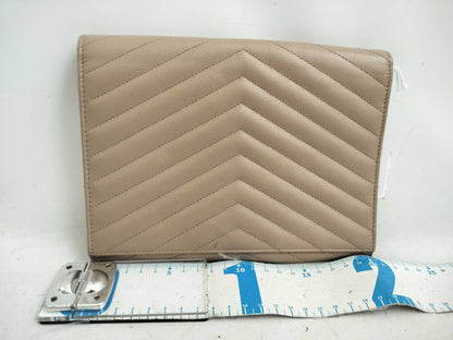 SAINT LAURENT DU-Saint Laurent Paris Leather Clutch Bag Beige 617662 Clutch Bag
