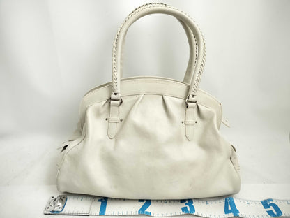 Dior FR - Dior Leather Boston White Vintage Leather handbag