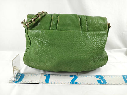 FENDI Mia Leather One Shoulder Bag Green 8BR614 Shoulder Bag