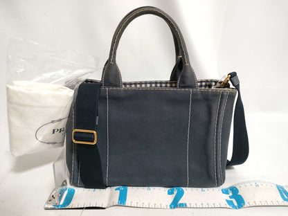 PRADA Canapa Canvas 2-Way Shoulder Bag Shoulder Bag