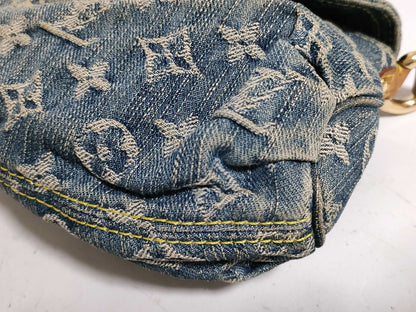 LOUIS VUITTON Monogram Denim Mini Pretty CA1006 Engraved Shoulder Bag