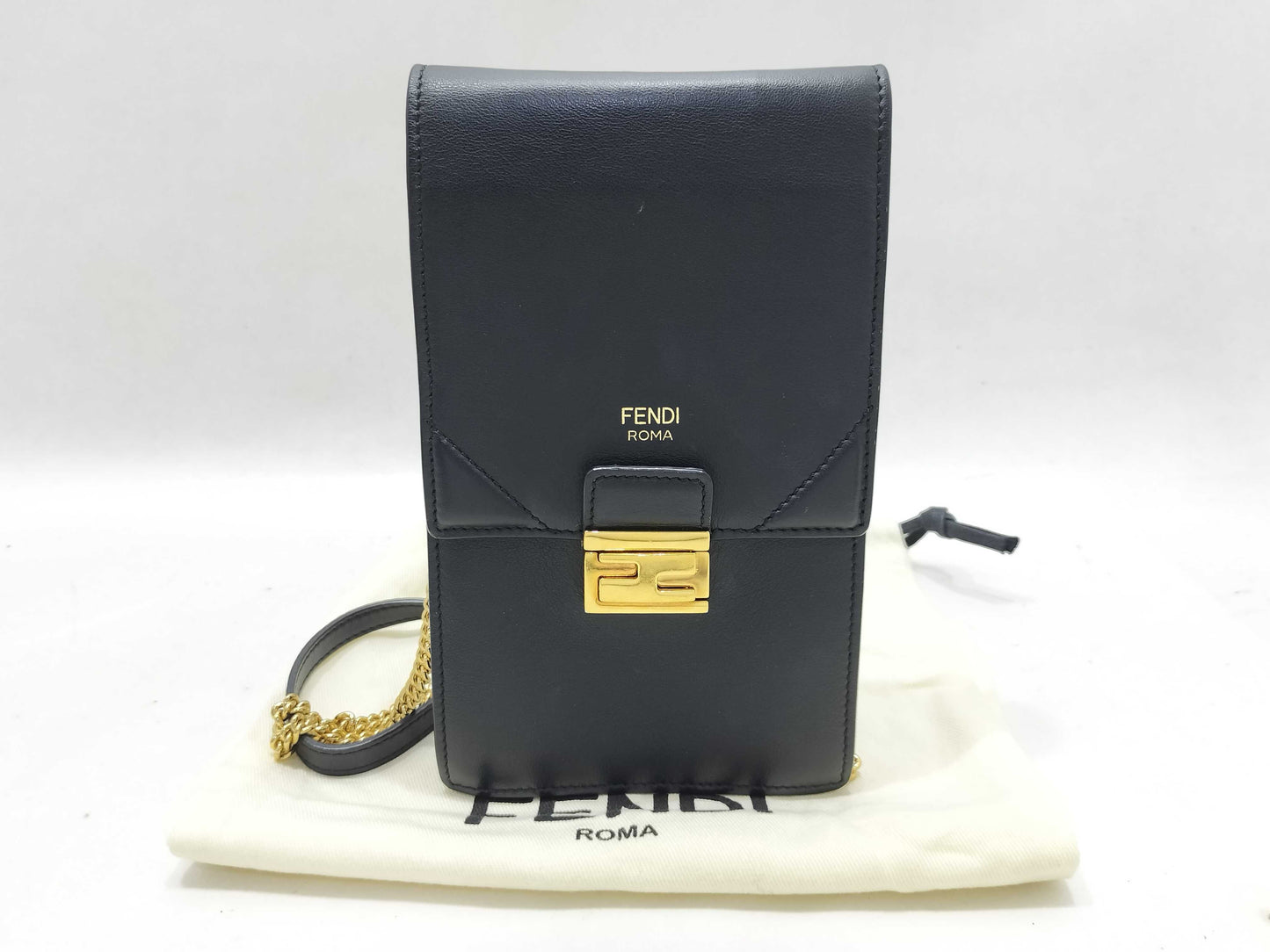 FENDI Selleria Phone Case Chain Shoulder Bag Pouch