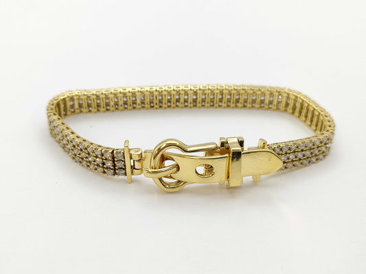 D5.00ct K18 24.6g Bracelet Bangle 