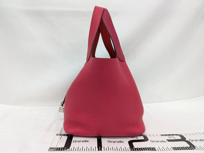 HERMES Picotan Lock MM Tryon Clemence Y-Engraved Handbag