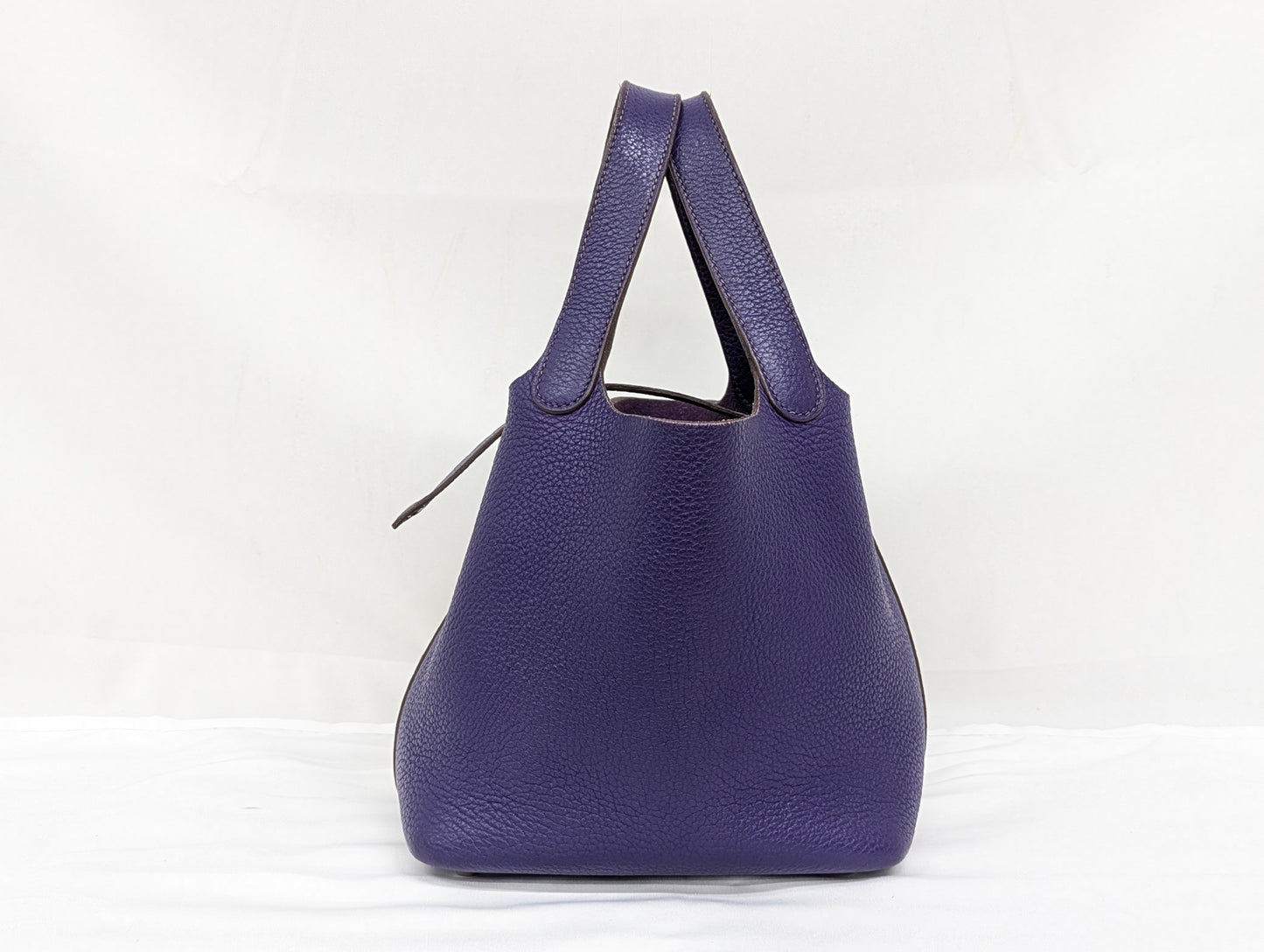 HERMES Picotan Lock PM Tryon Clemence Purple Silver Hardware □O Bag