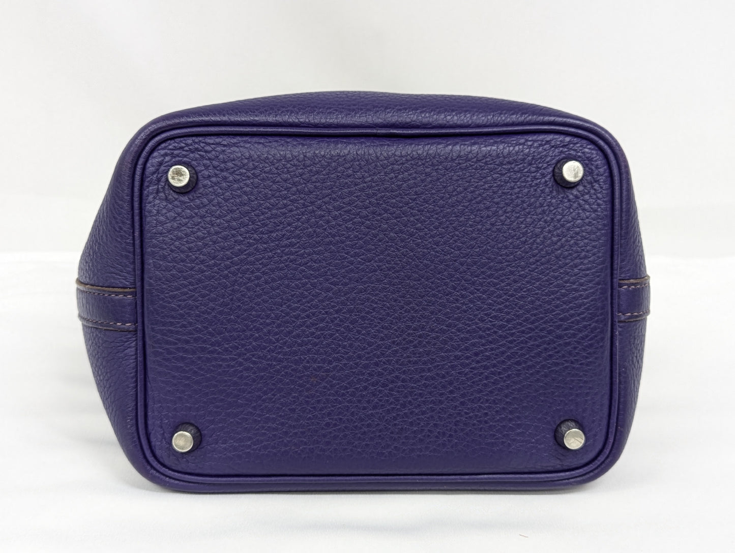 HERMES Picotan Lock PM Tryon Clemence Purple Silver Hardware □O Bag