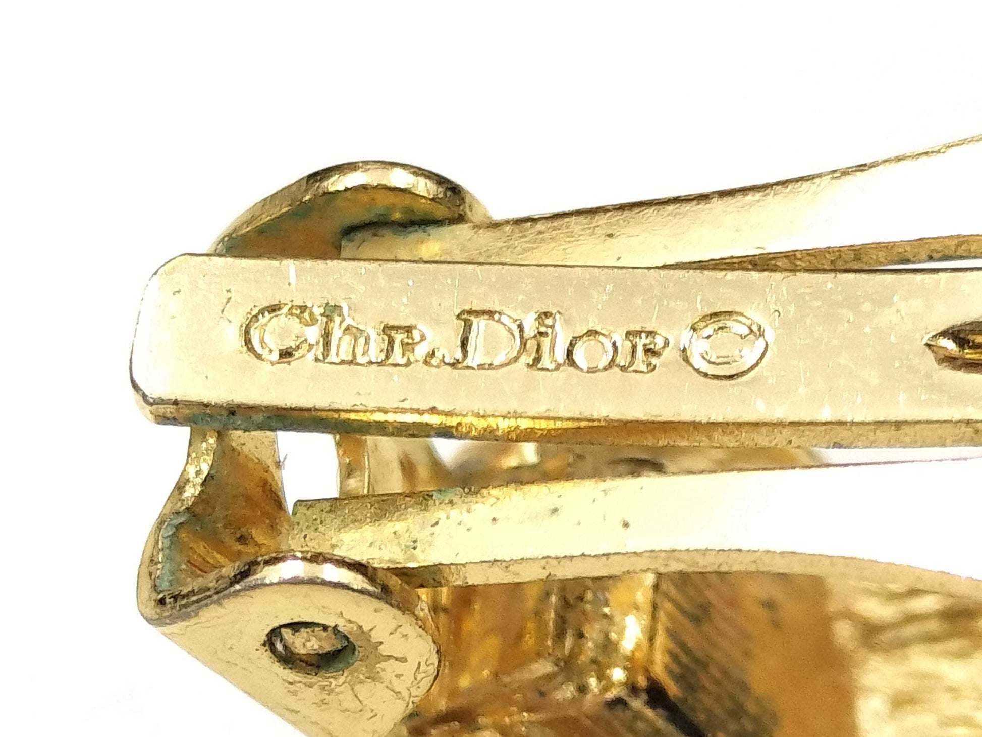 Dior Christian Dior Earrings with Colored Stones and Rhinestones