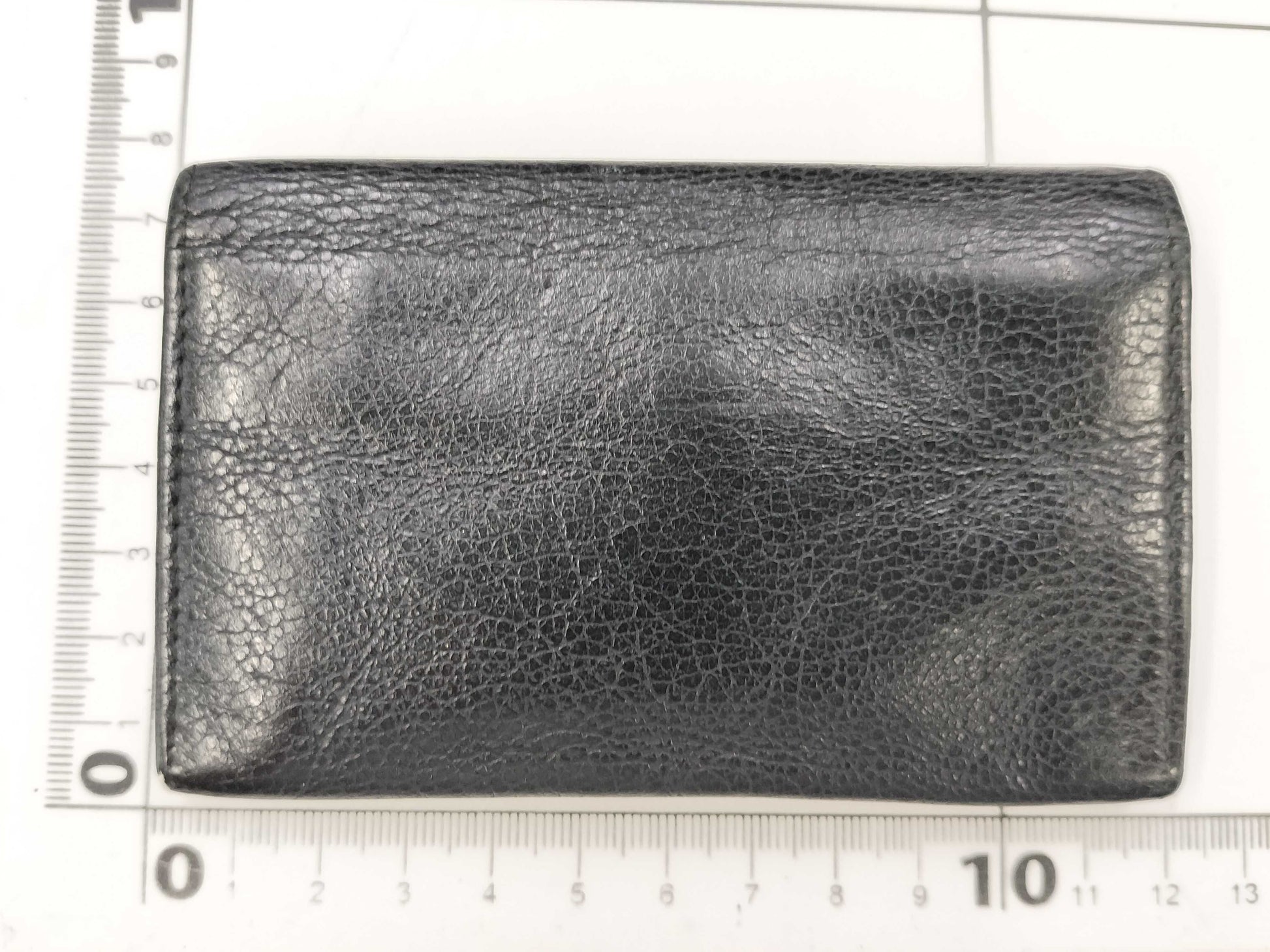 CHANEL Coco Mark Card Case with Metal Key Ring, Black Leather Coin Case