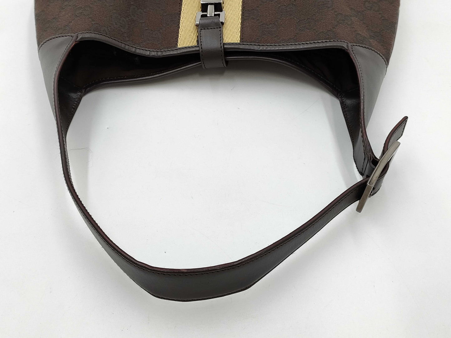 GUCCI GG Canvas Jackie Hardware Shoulder Bag