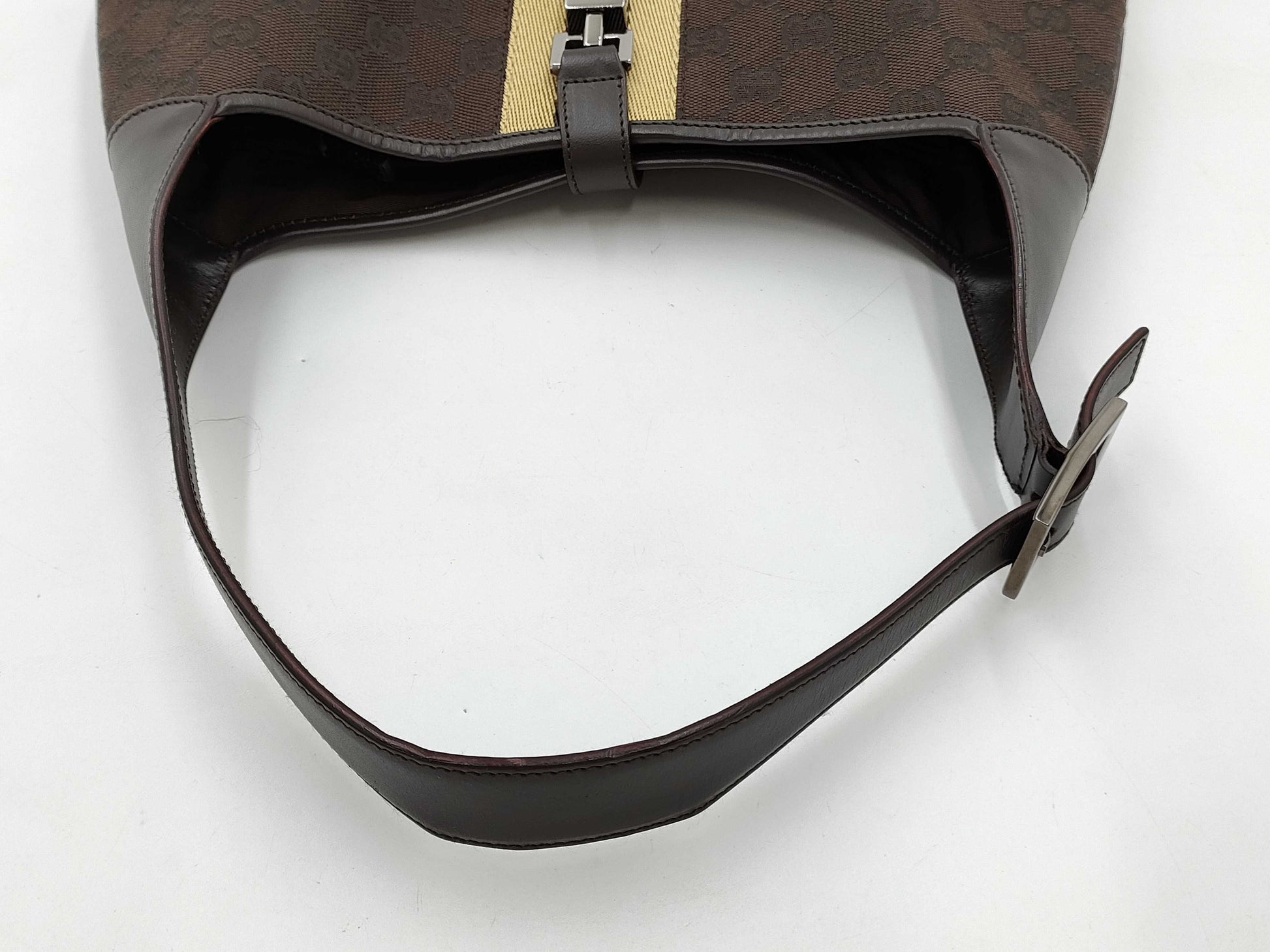 GUCCI GG Canvas Jackie Hardware Shoulder Bag