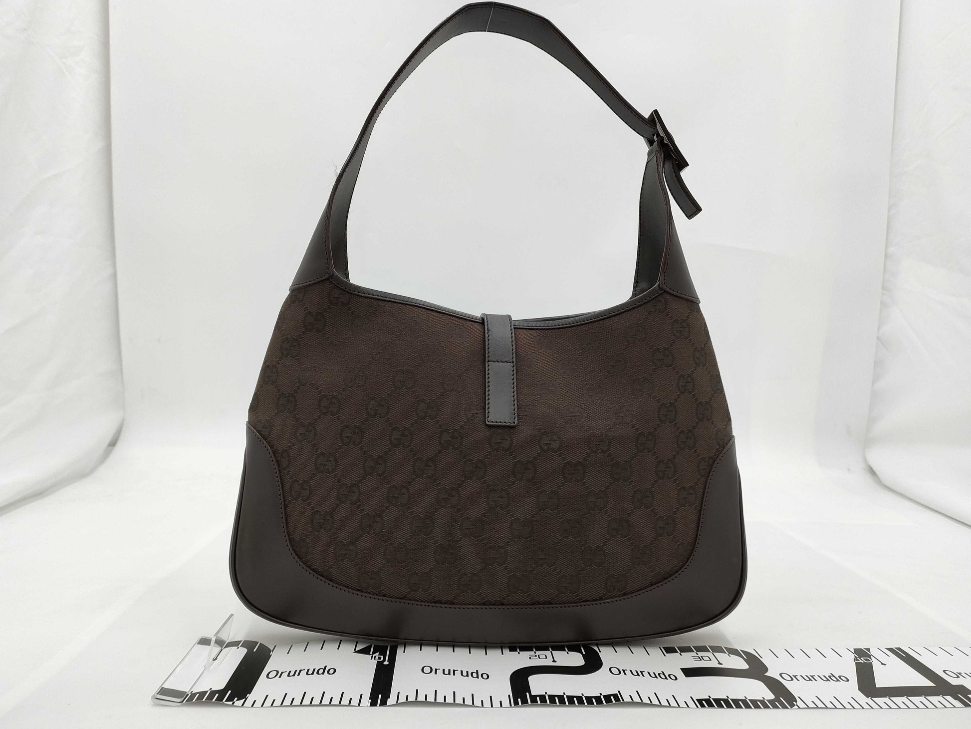 GUCCI GG Canvas Jackie Hardware Shoulder Bag