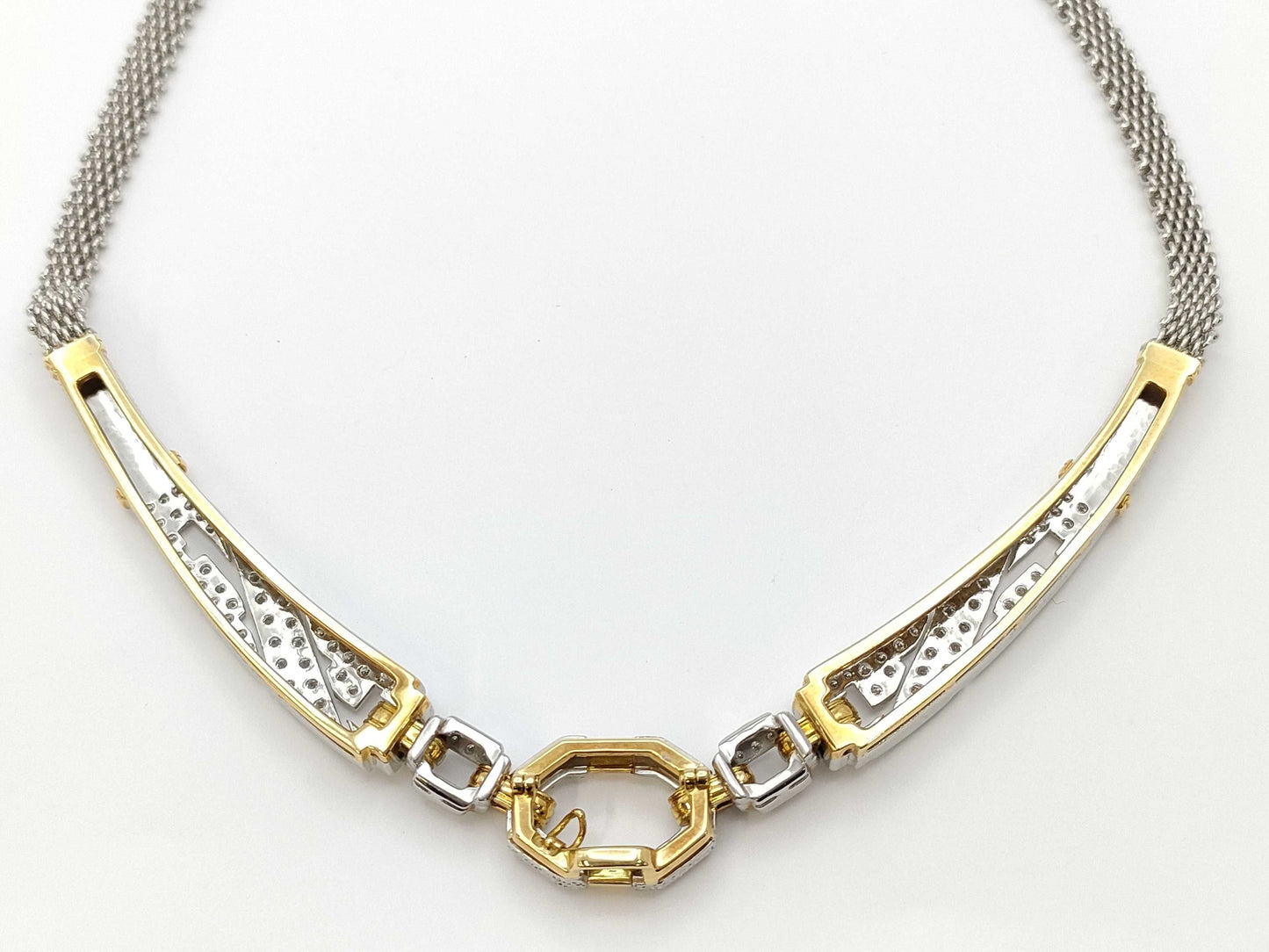 Nobuko Ishikawa D1.40ct K18/Pt900 48.8g Necklace 