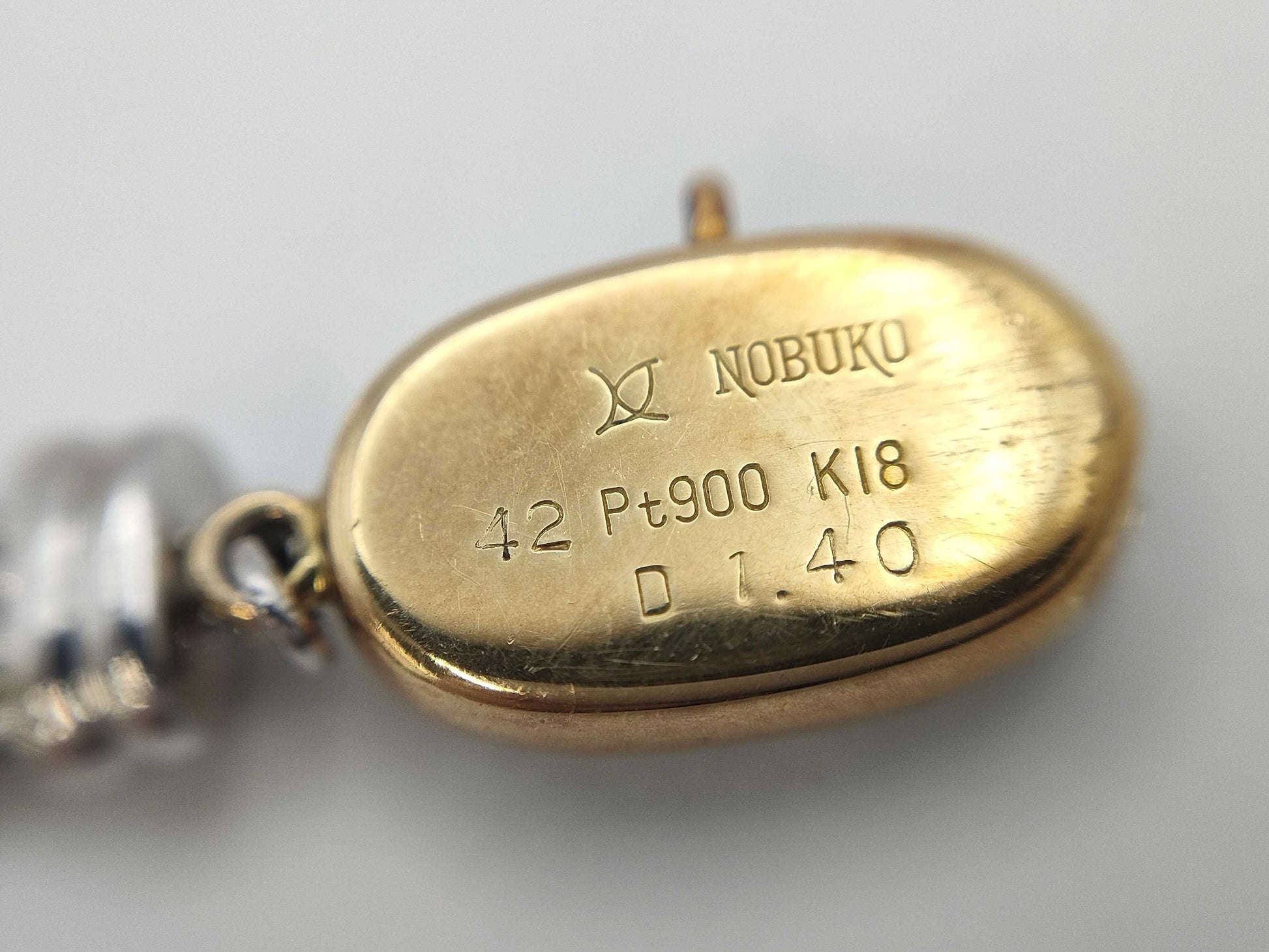 Nobuko Ishikawa D1.40ct K18/Pt900 48.8g Necklace 