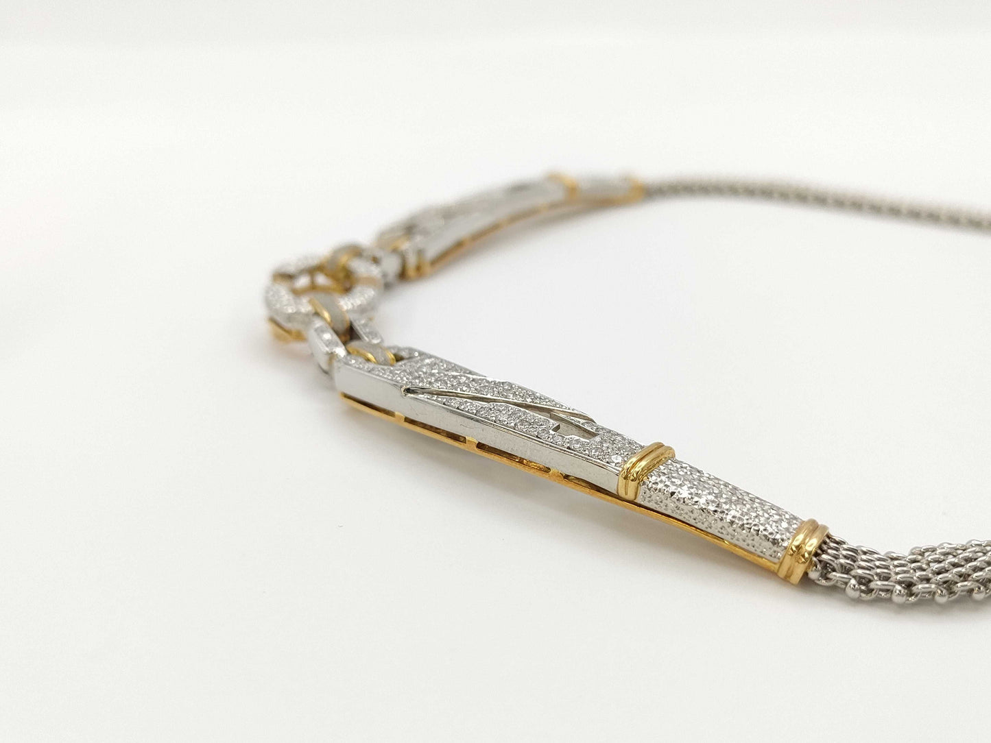 Nobuko Ishikawa D1.40ct K18/Pt900 48.8g Necklace 