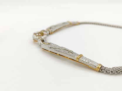 Nobuko Ishikawa D1.40ct K18/Pt900 48.8g Necklace 