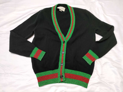 GUCCI Gucci Sherryline Cardigan Black Lame Cardigan