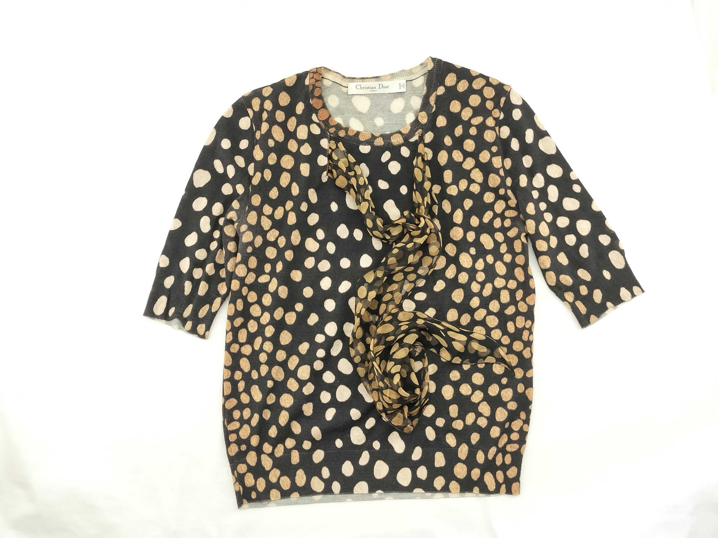 Dior Galliano Christian Dior Bowtie Knit Top