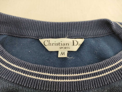 Dior Christian Dior CD Big Logo Embroidered Knit Top