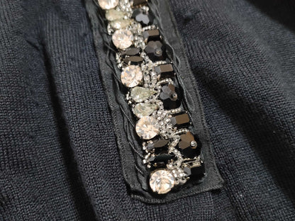PRADA Boxed Prada Bijou Cardigan Black Cardigan