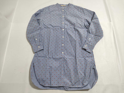 CELINE Phoebe Collarless Tunic Shirt Celine Fubi Philo Shirt