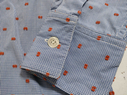 CELINE Phoebe Collarless Tunic Shirt Celine Fubi Philo Shirt