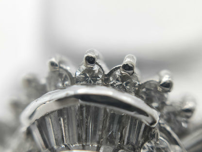 S2.72ct D0.84ct Pt900 9.9g Ring 