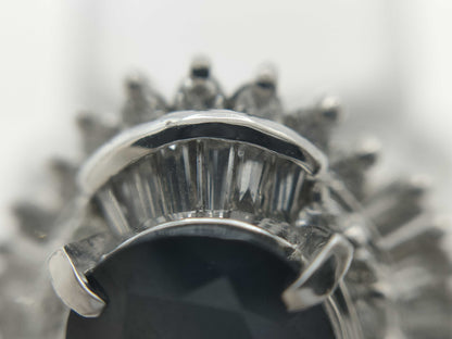 S2.72ct D0.84ct Pt900 9.9g Ring 