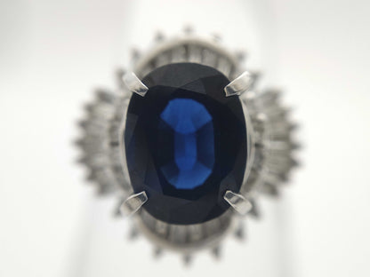 S2.72ct D0.84ct Pt900 9.9g Ring 