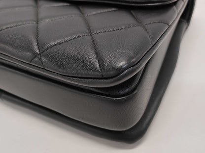 CHANEL Matelasse Plate Hand Black Shoulder Bag