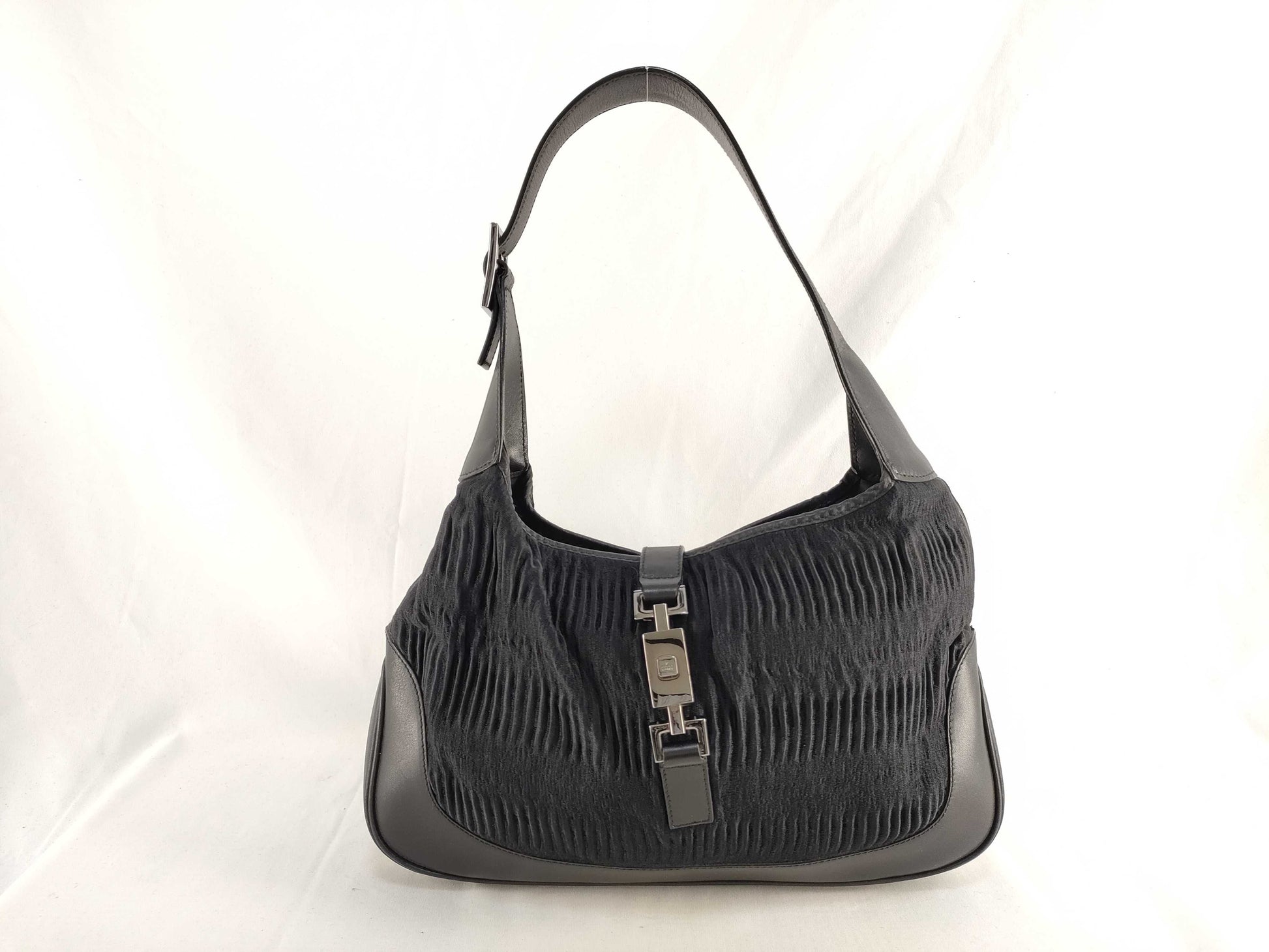 GUCCI Jackie GUCCI Gucci Jackie Satin Bag Black Shoulder Bag