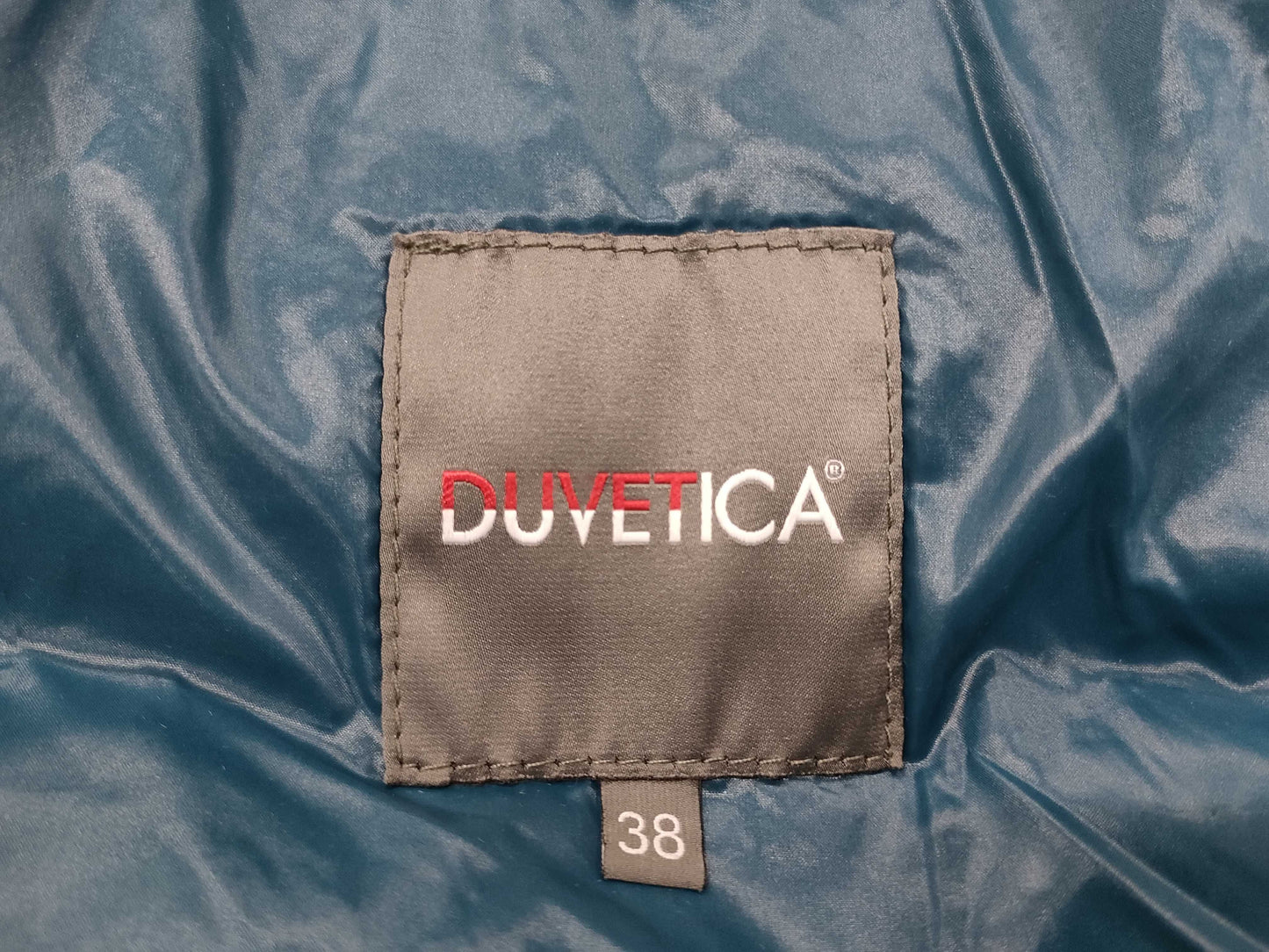 DUVETICA kappa raccoon fur down coat, size 38