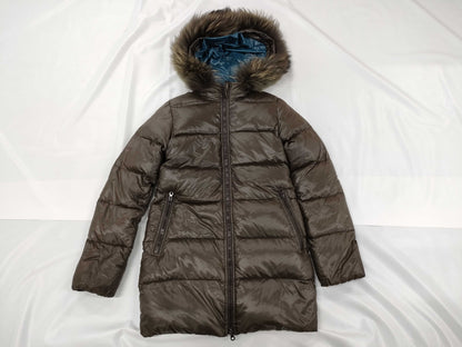 DUVETICA kappa raccoon fur down coat, size 38