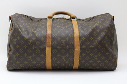 LOUIS VUITTON Monogram Keepol Banduriere 55 Boston Bag