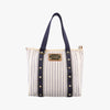 LOUIS VUITTON Cabas MM Antigua White x Navy Canvas Handbag M40132SP1007