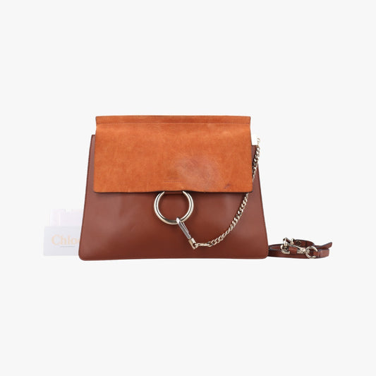 chloe Fae Brown Leather x Suede 01-17-50-65 Shoulder Bag