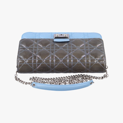 Dior Cannage New Rock Blue x Multicolor Lambskin x Patent 12-MA-0185 Shoulder Bag