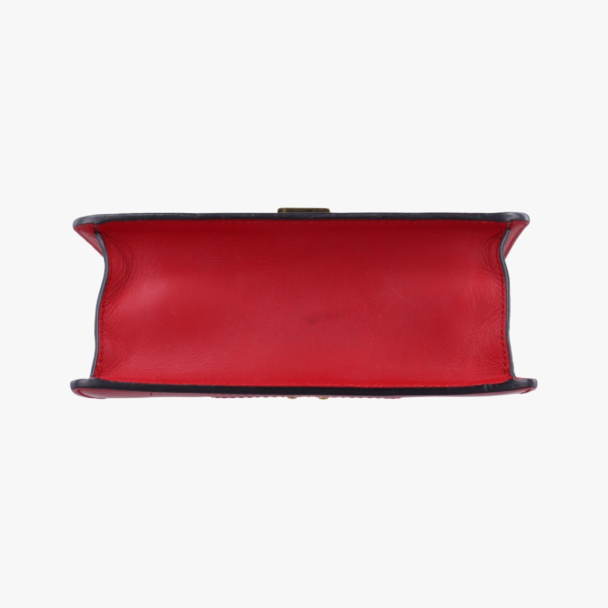 GUCCI Sylvie Red x Navy Leather 470270B021409666 Shoulder Bag
